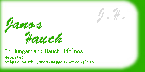 janos hauch business card